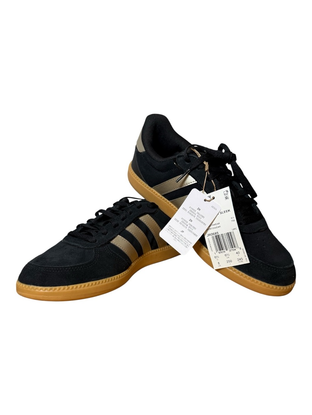 Adidas Breaknet Sleek Sneakers Black Gold Gum Sole Women’s Size 8 NWT - Picture 3 of 17
